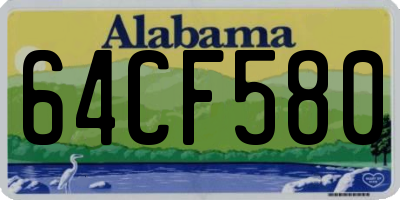 AL license plate 64CF580