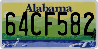 AL license plate 64CF582