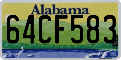AL license plate 64CF583