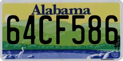 AL license plate 64CF586