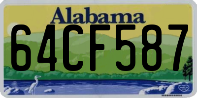 AL license plate 64CF587