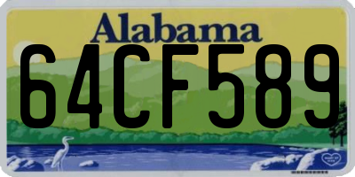 AL license plate 64CF589
