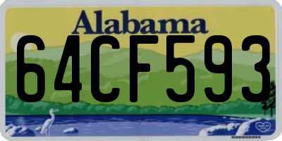AL license plate 64CF593