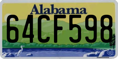 AL license plate 64CF598