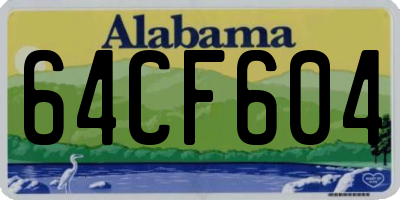 AL license plate 64CF604