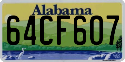 AL license plate 64CF607