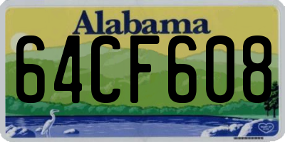 AL license plate 64CF608