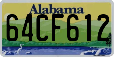 AL license plate 64CF612