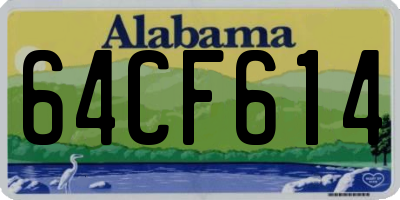 AL license plate 64CF614