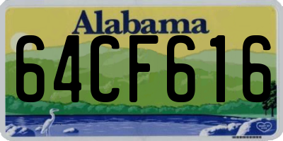 AL license plate 64CF616