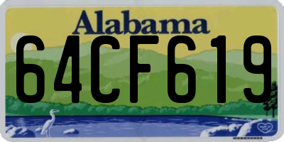 AL license plate 64CF619