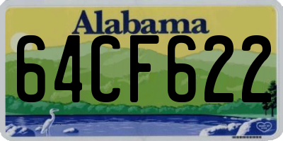 AL license plate 64CF622