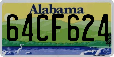 AL license plate 64CF624