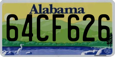 AL license plate 64CF626