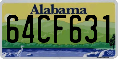 AL license plate 64CF631