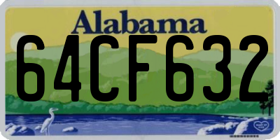 AL license plate 64CF632