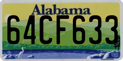 AL license plate 64CF633