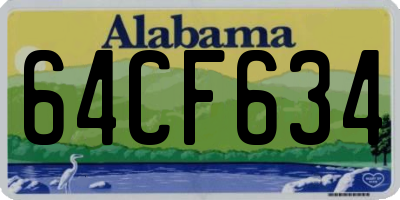 AL license plate 64CF634