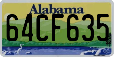 AL license plate 64CF635