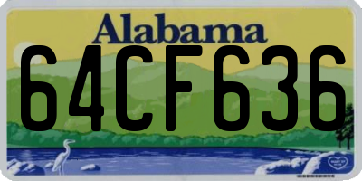 AL license plate 64CF636