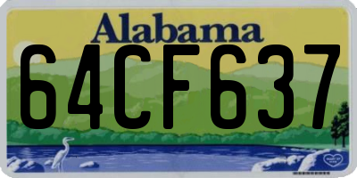 AL license plate 64CF637