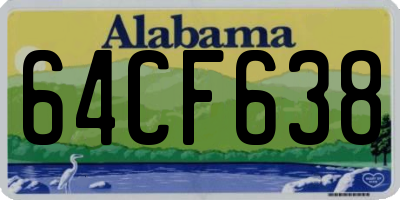 AL license plate 64CF638