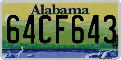 AL license plate 64CF643