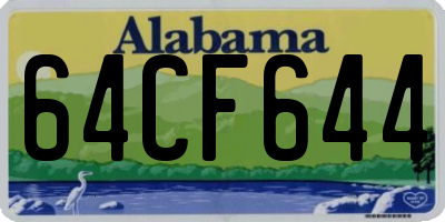 AL license plate 64CF644