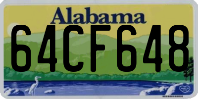 AL license plate 64CF648