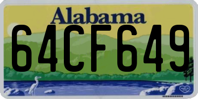 AL license plate 64CF649