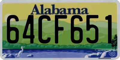 AL license plate 64CF651
