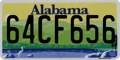 AL license plate 64CF656