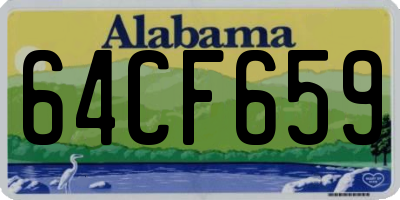 AL license plate 64CF659