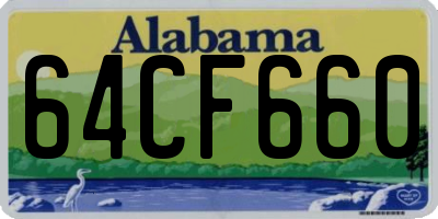 AL license plate 64CF660