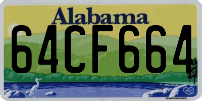 AL license plate 64CF664