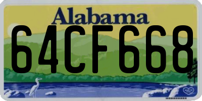 AL license plate 64CF668