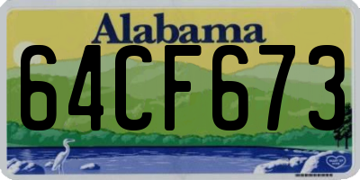 AL license plate 64CF673