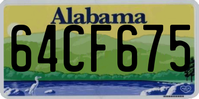 AL license plate 64CF675