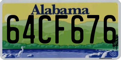 AL license plate 64CF676