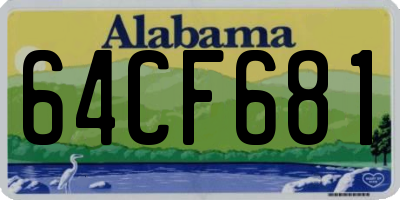 AL license plate 64CF681