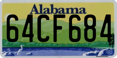 AL license plate 64CF684
