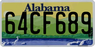 AL license plate 64CF689