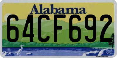 AL license plate 64CF692