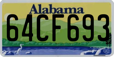 AL license plate 64CF693