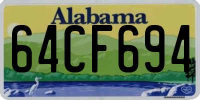 AL license plate 64CF694