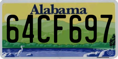 AL license plate 64CF697
