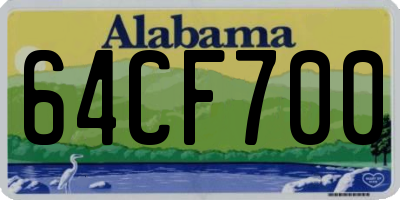 AL license plate 64CF700