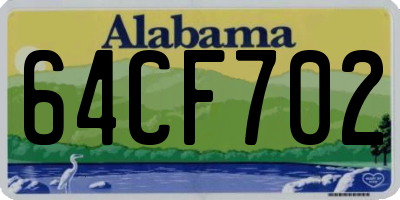 AL license plate 64CF702