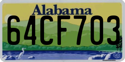 AL license plate 64CF703