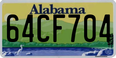 AL license plate 64CF704